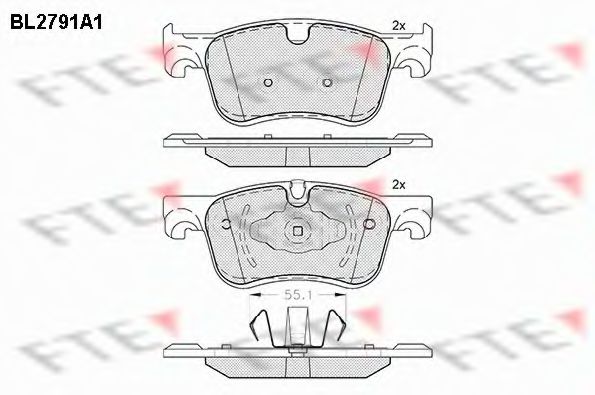 FTE BL2791A1 Тормозные колодки для CITROËN C4 PICASSO II (CитроËн С4 пикассо 2) FTE BL2791A1 Тормозные колодки для CITROËN C4 PICASSO II (CитроËн С4 пикассо 2)