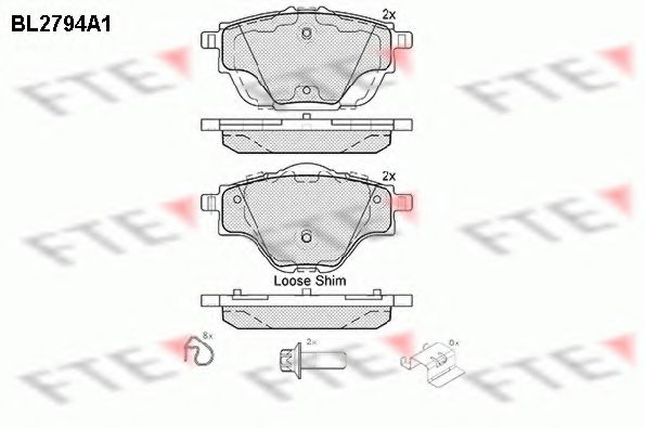 FTE BL2794A1 Тормозные колодки для CITROËN C4 PICASSO II (CитроËн С4 пикассо 2) FTE BL2794A1 Тормозные колодки для CITROËN C4 PICASSO II (CитроËн С4 пикассо 2)