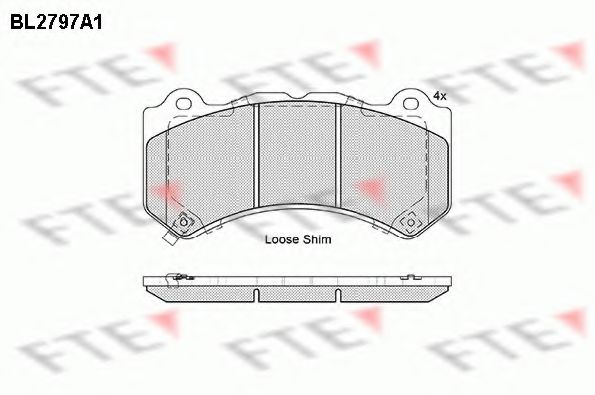 FTE BL2797A1 Тормозные колодки для CADILLAC CTS (Кадилак Cц)