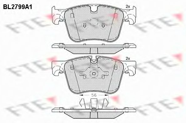 FTE BL2799A1 Тормозные колодки для CITROËN C4 PICASSO II (CитроËн С4 пикассо 2) FTE BL2799A1 Тормозные колодки для CITROËN C4 PICASSO II (CитроËн С4 пикассо 2)