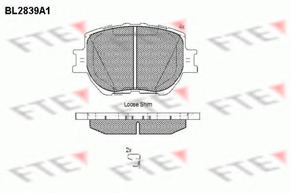 FTE BL2839A1 Тормозные колодки для LEXUS IS III (Лексус Ис 3) FTE BL2839A1 Тормозные колодки для LEXUS IS III (Лексус Ис 3)
