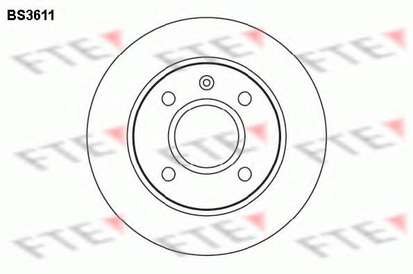 FTE BS3611 Тормозной диск для FORD FIESTA (Форд Фиэста) FTE BS3611 Тормозной диск для FORD FIESTA (Форд Фиэста)