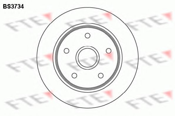 FTE BS3734 Тормозной диск для MAZDA 626 III (Мазда 626 3) FTE BS3734 Тормозной диск для MAZDA 626 III (Мазда 626 3)
