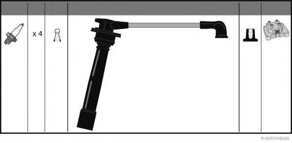 HERTH+BUSS JAKOPARTS J5380521 Комплект проводов зажигания 02 2000 для KIA CERATO (Киа Cэрато)