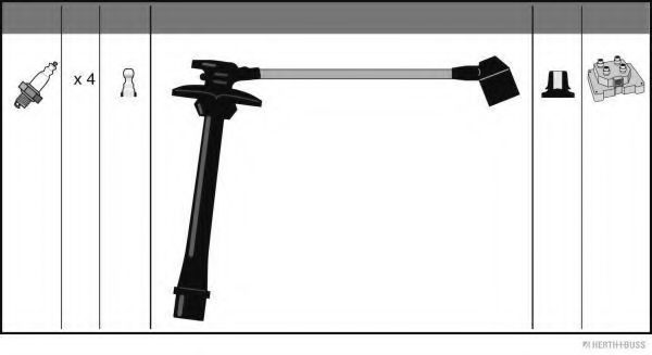 HERTH+BUSS JAKOPARTS J5382008 Комплект проводов зажигания для левостороннего расположения руля для TOYOTA CARINA E (Тойота/тоета Карина е) HERTH+BUSS JAKOPARTS J5382008 Комплект проводов зажигания для левостороннего расположения руля для TOYOTA CARINA E (Тойота/тоета Карина е)