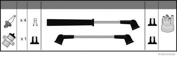 HERTH+BUSS JAKOPARTS J5383000 Комплект проводов зажигания для MAZDA EUNOS 30X (Мазда Эунос 30x) HERTH+BUSS JAKOPARTS J5383000 Комплект проводов зажигания для MAZDA EUNOS 30X (Мазда Эунос 30x)