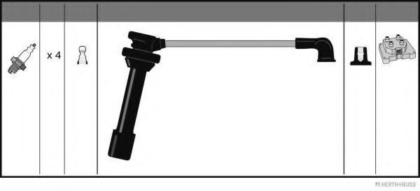 HERTH+BUSS JAKOPARTS J5383022 Комплект проводов зажигания для MAZDA FAMILIA V (Мазда Фамилиа v) HERTH+BUSS JAKOPARTS J5383022 Комплект проводов зажигания для MAZDA FAMILIA V (Мазда Фамилиа v)