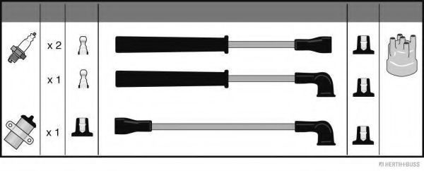 HERTH+BUSS JAKOPARTS J5386012 Комплект проводов зажигания для DAIHATSU HIJET (Дайхатсу Хижэт) HERTH+BUSS JAKOPARTS J5386012 Комплект проводов зажигания для DAIHATSU HIJET (Дайхатсу Хижэт)