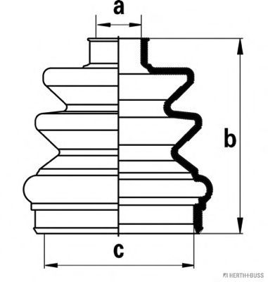 HERTH+BUSS JAKOPARTS J2861026 Комплект пылника, приводной вал со стороны коробки передач для NISSAN MICRA II (Ниссан Микра 2) HERTH+BUSS JAKOPARTS J2861026 Комплект пылника, приводной вал со стороны коробки передач для NISSAN MICRA II (Ниссан Микра 2)