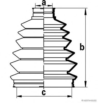 HERTH+BUSS JAKOPARTS J2864018 Комплект пылника, приводной вал со стороны колеса для HONDA HR-V (Хонда Хр-v) HERTH+BUSS JAKOPARTS J2864018 Комплект пылника, приводной вал со стороны колеса для HONDA HR-V (Хонда Хр-v)