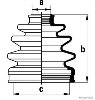 HERTH+BUSS JAKOPARTS J2867018 Комплект пылника, приводной вал со стороны колеса для SUBARU JUSTY II (Субару Жустъ 2) HERTH+BUSS JAKOPARTS J2867018 Комплект пылника, приводной вал со стороны колеса для SUBARU JUSTY II (Субару Жустъ 2)