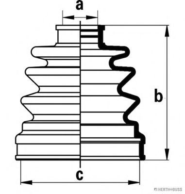 HERTH+BUSS JAKOPARTS J2881017 Комплект пылника, приводной вал со стороны коробки передач для NISSAN MICRA II (Ниссан Микра 2) HERTH+BUSS JAKOPARTS J2881017 Комплект пылника, приводной вал со стороны коробки передач для NISSAN MICRA II (Ниссан Микра 2)