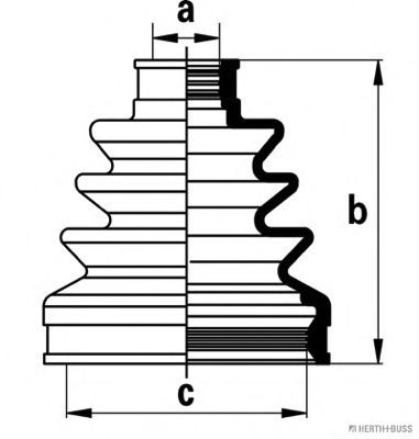 HERTH+BUSS JAKOPARTS J2884019 Комплект пылника, приводной вал со стороны коробки передач для HONDA HR-V (Хонда Хр-v) HERTH+BUSS JAKOPARTS J2884019 Комплект пылника, приводной вал со стороны коробки передач для HONDA HR-V (Хонда Хр-v)