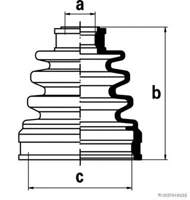 HERTH+BUSS JAKOPARTS J2887000 Комплект пылника, приводной вал со стороны колеса для SUBARU JUSTY II (Субару Жустъ 2) HERTH+BUSS JAKOPARTS J2887000 Комплект пылника, приводной вал со стороны колеса для SUBARU JUSTY II (Субару Жустъ 2)