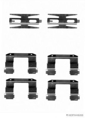 HERTH+BUSS JAKOPARTS J3660510 Комплектующие, колодки дискового тормоза передний мост для HYUNDAI LAVITA (Хендай Лаvита)