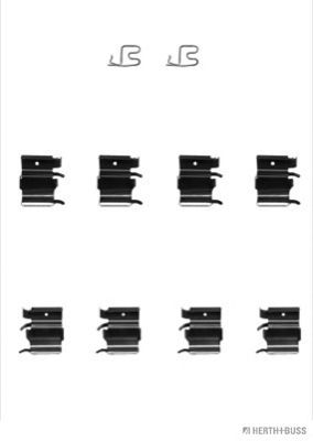 HERTH+BUSS JAKOPARTS J3665011 Комплектующие, колодки дискового тормоза передний мост для MITSUBISHI MONTERO IO (Митсубиши/митсубиси Монтэро ио)