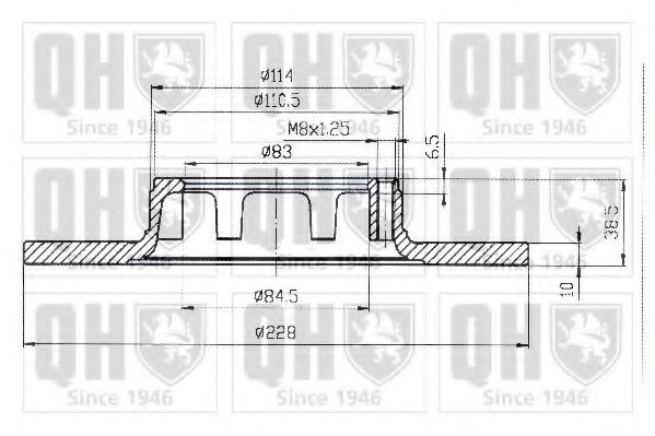 QUINTON HAZELL BDC1026 Тормозной диск для RENAULT SUPER 5 (Рено Супэр 5) QUINTON HAZELL BDC1026 Тормозной диск для RENAULT SUPER 5 (Рено Супэр 5)
