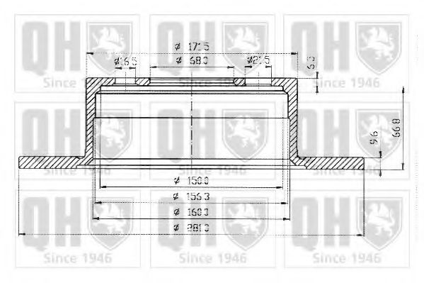 QUINTON HAZELL BDC3121 Тормозной диск 