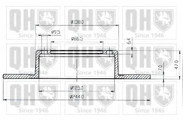 QUINTON HAZELL BDC3142 Тормозной диск 