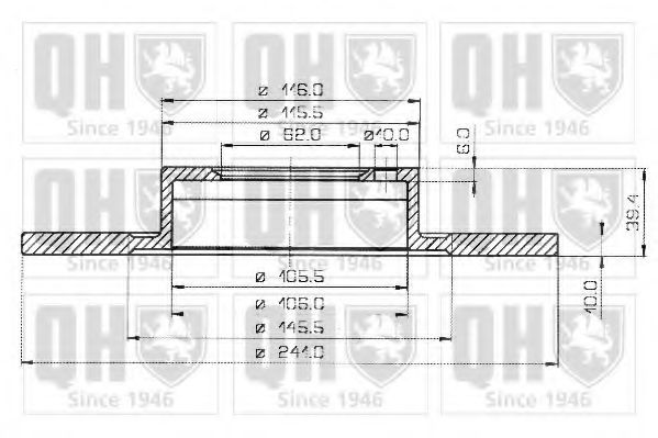 QUINTON HAZELL BDC3167 Тормозной диск 