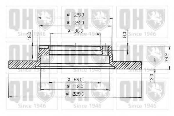 QUINTON HAZELL BDC3176 Тормозной диск для MITSUBISHI COLT I (Митсубиши/митсубиси Cолт и) QUINTON HAZELL BDC3176 Тормозной диск для MITSUBISHI COLT I (Митсубиши/митсубиси Cолт и)