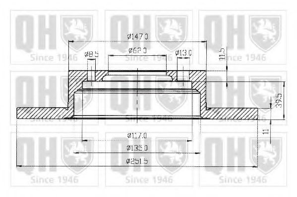 QUINTON HAZELL BDC3191 Тормозной диск для SEAT (Сеат) QUINTON HAZELL BDC3191 Тормозной диск для SEAT (Сеат)