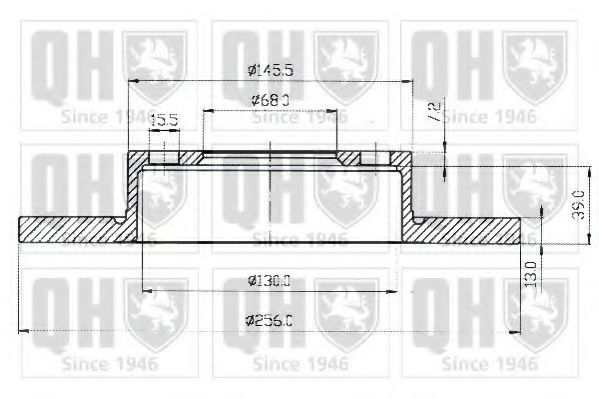 QUINTON HAZELL BDC3211 Тормозной диск для AUDI 100 (Ауди 100) QUINTON HAZELL BDC3211 Тормозной диск для AUDI 100 (Ауди 100)
