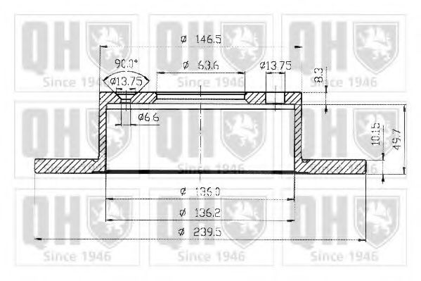 QUINTON HAZELL BDC3235 Тормозной диск для FORD ORION II (Форд Орион 2) QUINTON HAZELL BDC3235 Тормозной диск для FORD ORION II (Форд Орион 2)