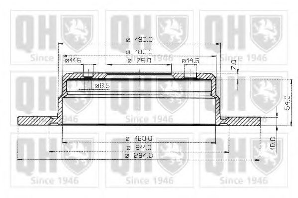 QUINTON HAZELL BDC3295 Тормозной диск 