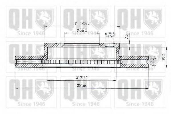 QUINTON HAZELL BDC3317 Тормозной диск для AUDI 100 (Ауди 100) QUINTON HAZELL BDC3317 Тормозной диск для AUDI 100 (Ауди 100)