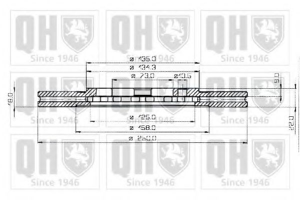 QUINTON HAZELL BDC3371 Тормозной диск 
