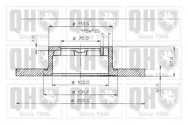 QUINTON HAZELL BDC3383 Тормозной диск 