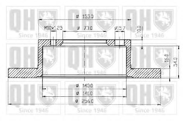 QUINTON HAZELL BDC3434 Тормозной диск 