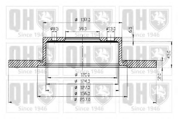 QUINTON HAZELL BDC3440 Тормозной диск 