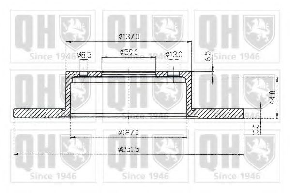 QUINTON HAZELL BDC3442 Тормозной диск 