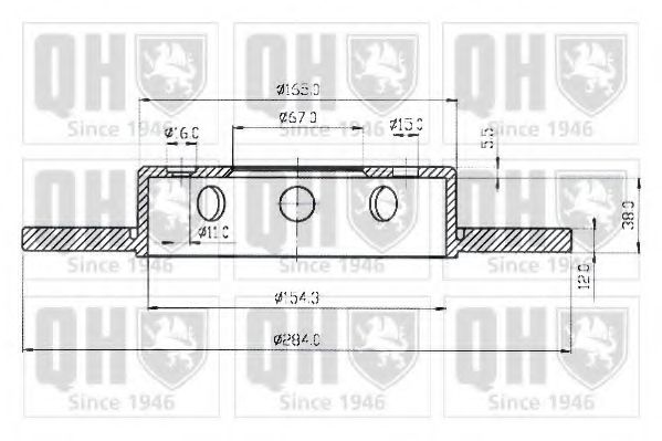 QUINTON HAZELL BDC3446 Тормозной диск 