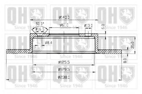 QUINTON HAZELL BDC3449 Тормозной диск для RENAULT SUPER 5 (Рено Супэр 5) QUINTON HAZELL BDC3449 Тормозной диск для RENAULT SUPER 5 (Рено Супэр 5)