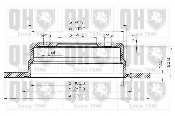 QUINTON HAZELL BDC3479 Тормозной диск для BMW 7 (Бмв 7) QUINTON HAZELL BDC3479 Тормозной диск для BMW 7 (Бмв 7)