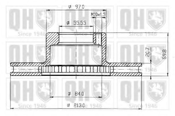 QUINTON HAZELL BDC3489 Тормозной диск 