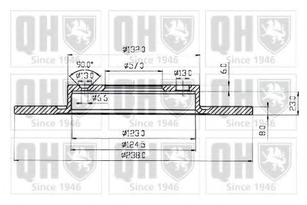 QUINTON HAZELL BDC3505 Тормозной диск 