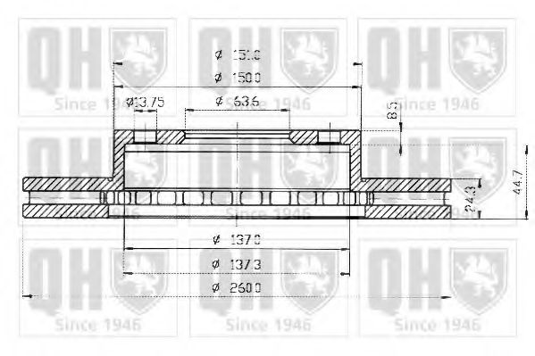 QUINTON HAZELL BDC3517 Тормозной диск для FORD GRANADA (Форд Гранада) QUINTON HAZELL BDC3517 Тормозной диск для FORD GRANADA (Форд Гранада)