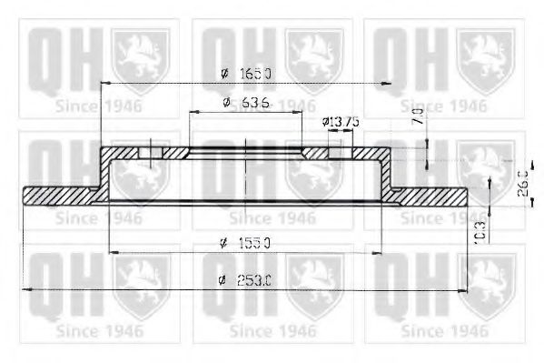 QUINTON HAZELL BDC3518 Тормозной диск для FORD GRANADA (Форд Гранада) QUINTON HAZELL BDC3518 Тормозной диск для FORD GRANADA (Форд Гранада)