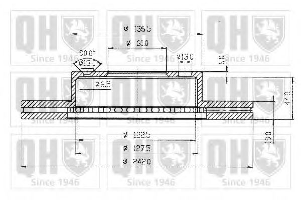 QUINTON HAZELL BDC3526 Тормозной диск для HONDA PRELUDE III (Хонда Прэлудэ 3) QUINTON HAZELL BDC3526 Тормозной диск для HONDA PRELUDE III (Хонда Прэлудэ 3)