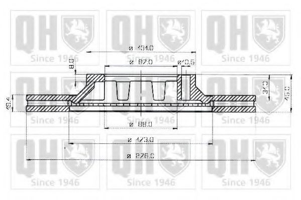QUINTON HAZELL BDC3536 Тормозной диск для MITSUBISHI PAJERO/SHOGUN I (Митсубиши/митсубиси Пажэро/шогун и) QUINTON HAZELL BDC3536 Тормозной диск для MITSUBISHI PAJERO/SHOGUN I (Митсубиши/митсубиси Пажэро/шогун и)
