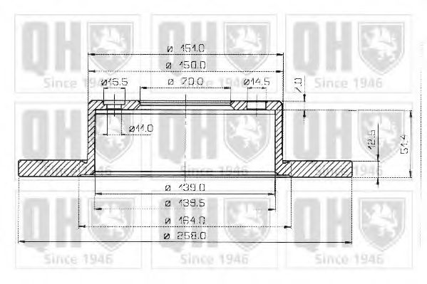 QUINTON HAZELL BDC3542 Тормозной диск для OPEL OMEGA A (Опель Омэга а) QUINTON HAZELL BDC3542 Тормозной диск для OPEL OMEGA A (Опель Омэга а)