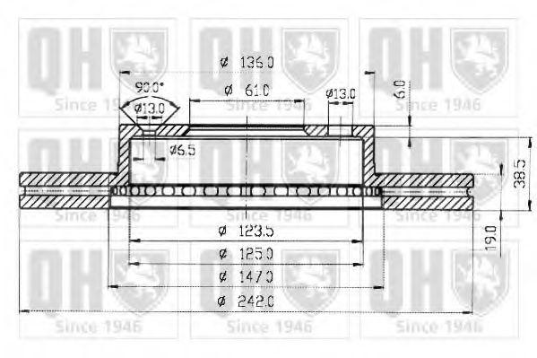 QUINTON HAZELL BDC3591 Тормозной диск для HONDA CRX II (Хонда Cрх 2) QUINTON HAZELL BDC3591 Тормозной диск для HONDA CRX II (Хонда Cрх 2)