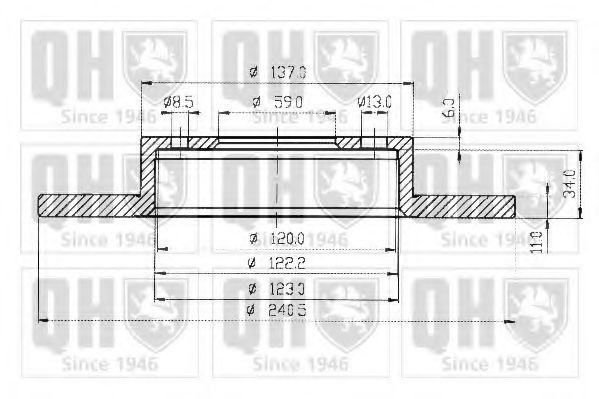 QUINTON HAZELL BDC3592 Тормозной диск для ABARTH (Абартх) QUINTON HAZELL BDC3592 Тормозной диск для ABARTH (Абартх)