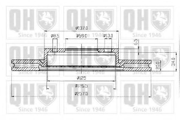 QUINTON HAZELL BDC3593 Тормозной диск для FIAT DOBLO (Фиат Добло) QUINTON HAZELL BDC3593 Тормозной диск для FIAT DOBLO (Фиат Добло)