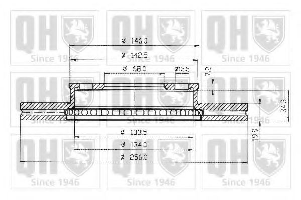 QUINTON HAZELL BDC3630 Тормозной диск для AUDI 80 (Ауди 80) QUINTON HAZELL BDC3630 Тормозной диск для AUDI 80 (Ауди 80)