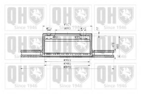 QUINTON HAZELL BDC3642 Тормозной диск для BMW 7 (Бмв 7) QUINTON HAZELL BDC3642 Тормозной диск для BMW 7 (Бмв 7)